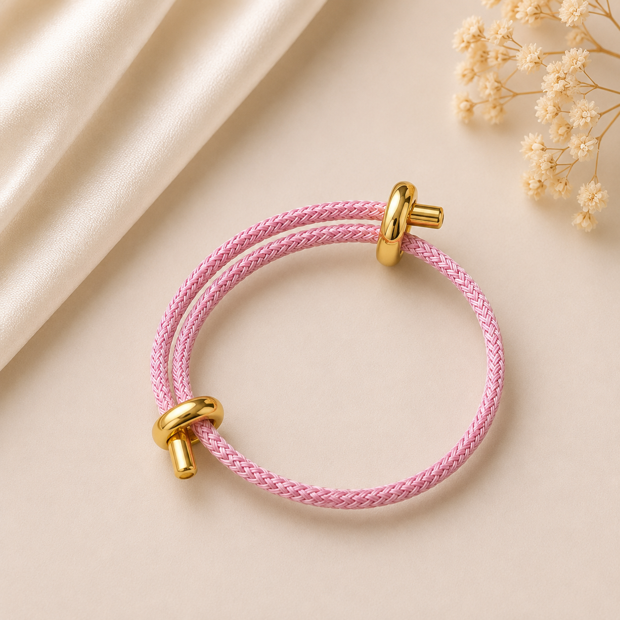 Wickelarmband Babyrosa
