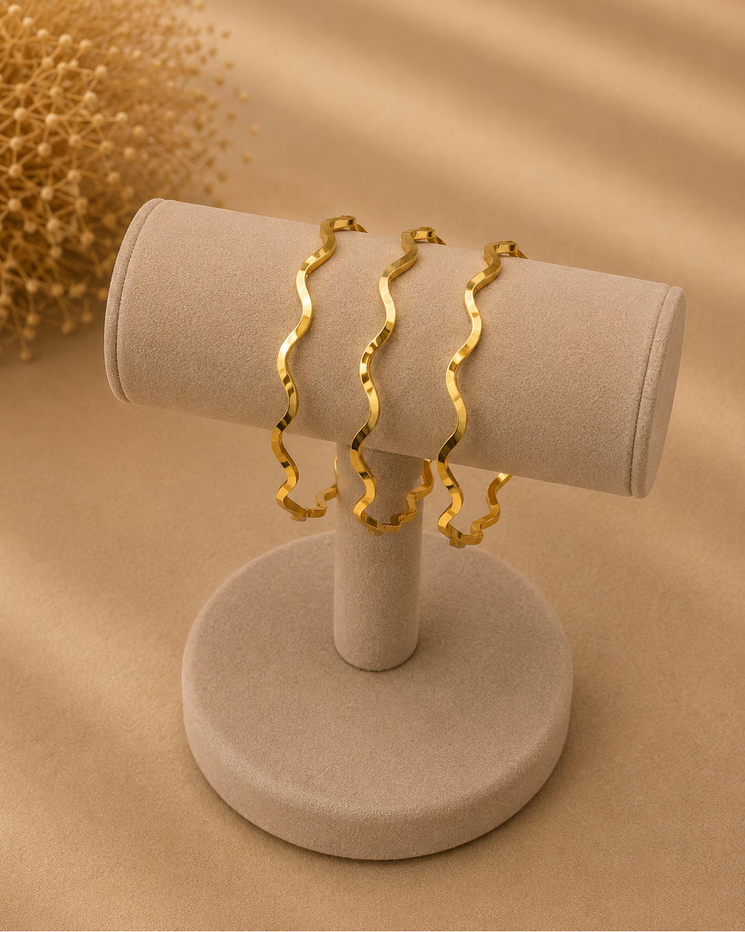 Armreif mit Wellen-Design