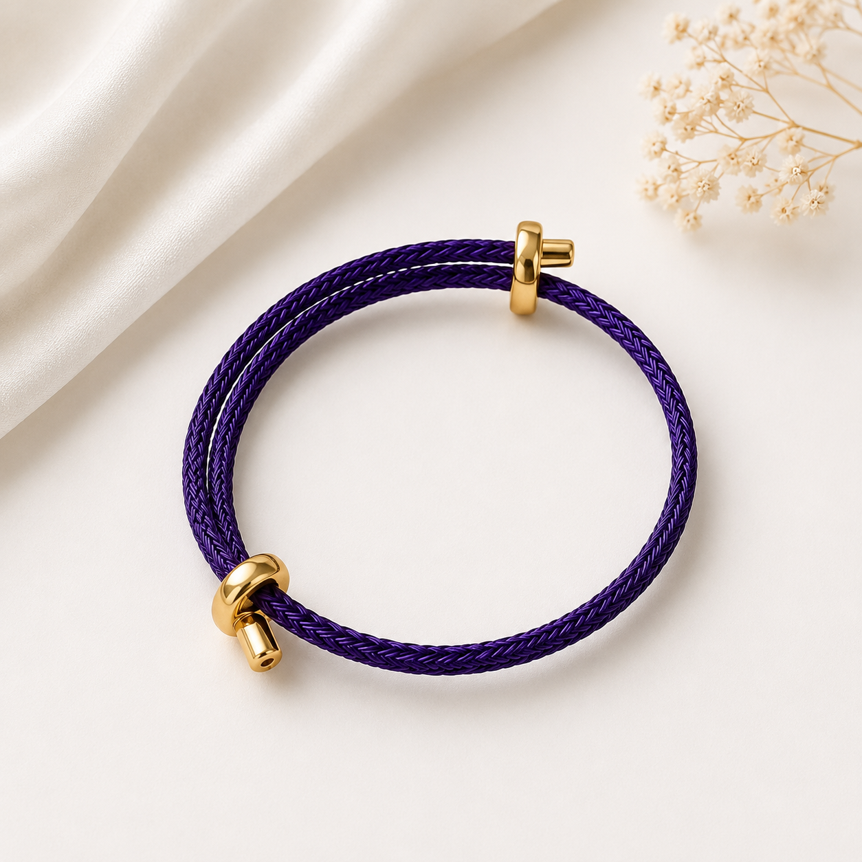 Wickelarmband Dunkellila