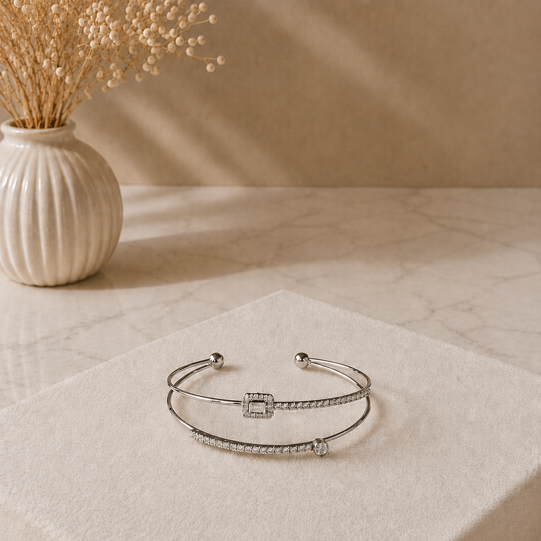 Armreif mit Baguette-Zirkonia