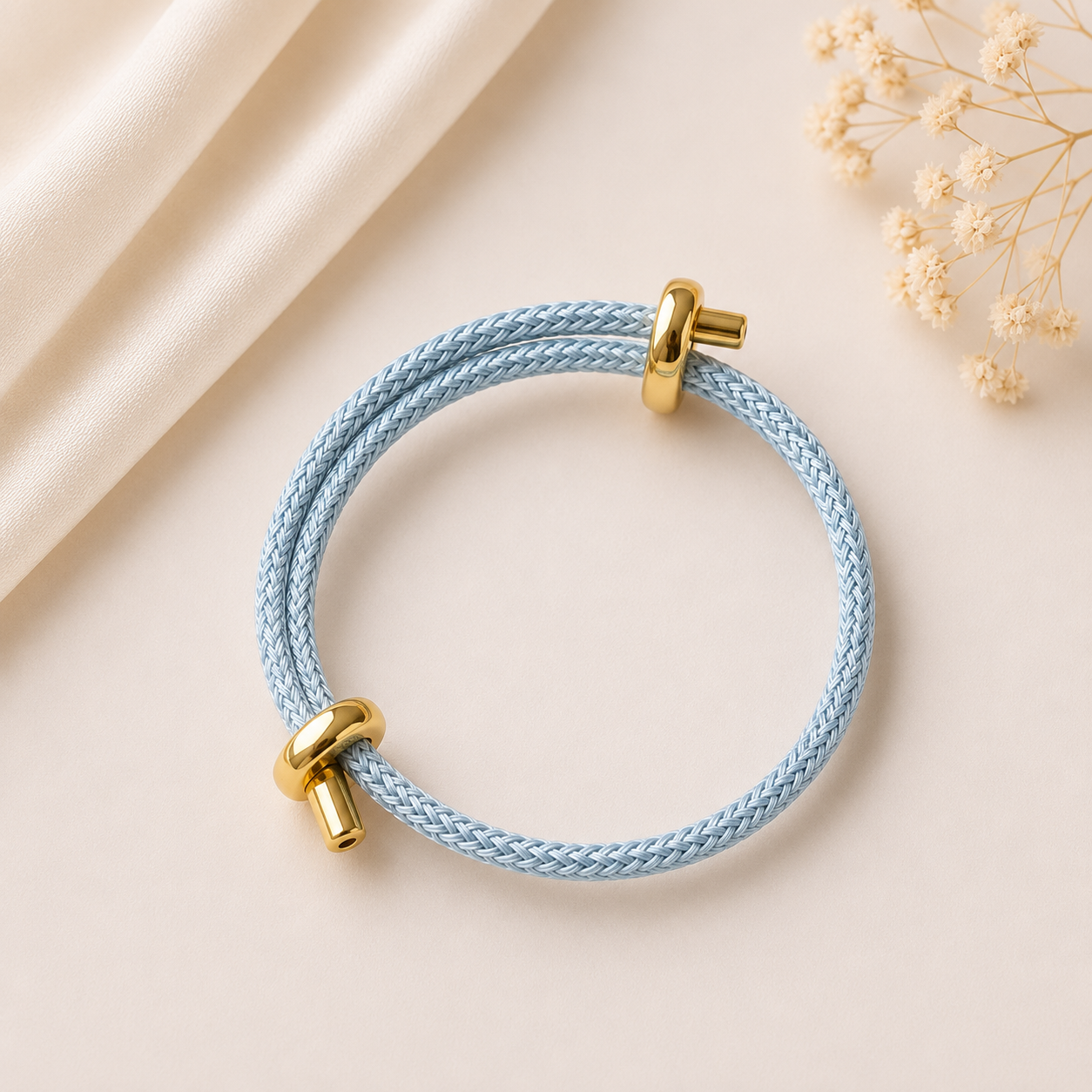 Wickelarmband Hellblau